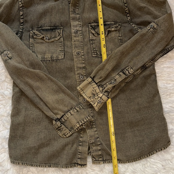 Anthropologie Three Feathers Button-Up Shirt, Size Medium - Picture 5 of 11